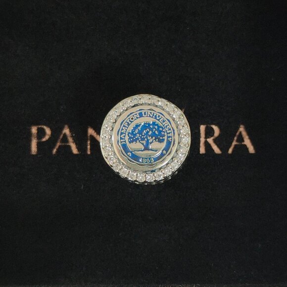 Pandora Hampton University Charm Bead S925 Silver with box - Picture 1 of 10